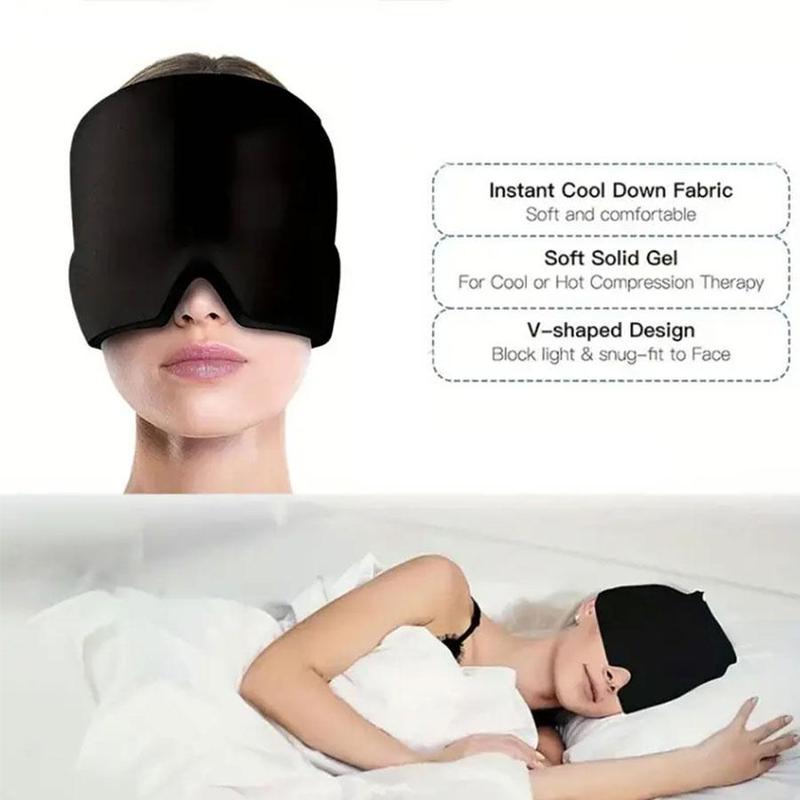 Sleep Mask for Men & Women's Gift, Soft & Smooth Migraine Relief Cap, Fitting Migraine Relief Ice Head Wrap, Lightweight Sleep Mask