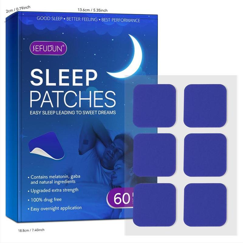 Natural Sleep Patches, 60pcs box Non-sticky Sleep Aid Patch for Stress Relief, Multi-use Body Care Products for Women & Men