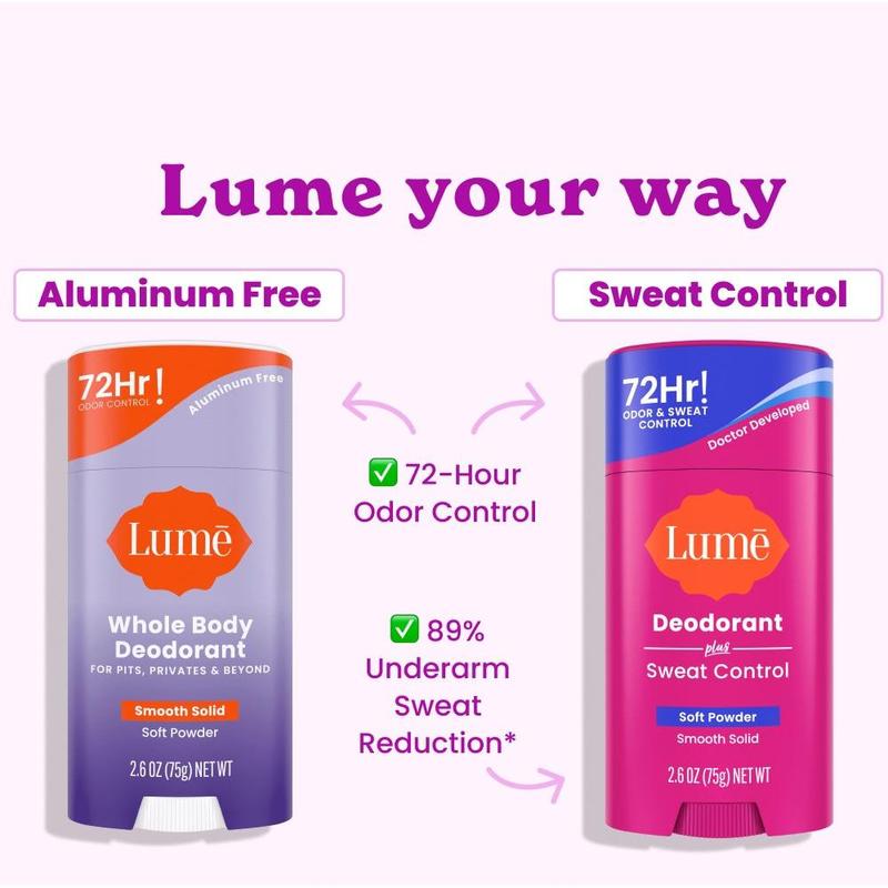 Lume Solid Stick Deodorant PLUS Sweat Control