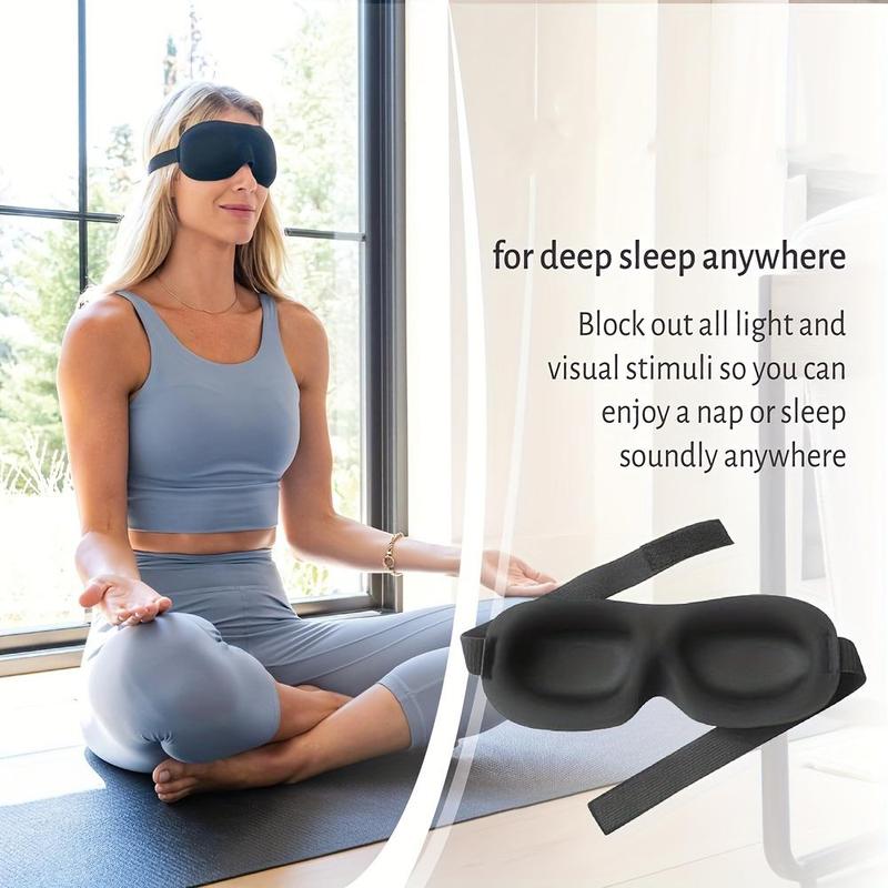 3D Contoured Memory Foam Yoga Meditation Blinder, Soft Blindfold for Sleeping, Travel, Nap, Sleeping Eye Cover for Women & Men