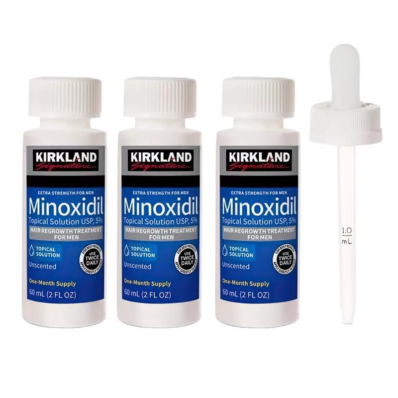 Kirkland Minoxidil 5% Extra Strength 1, 3, 6, 12 Months Supply Men Hair Regrowth (New Packaging)  Hair Care Comfort Serum