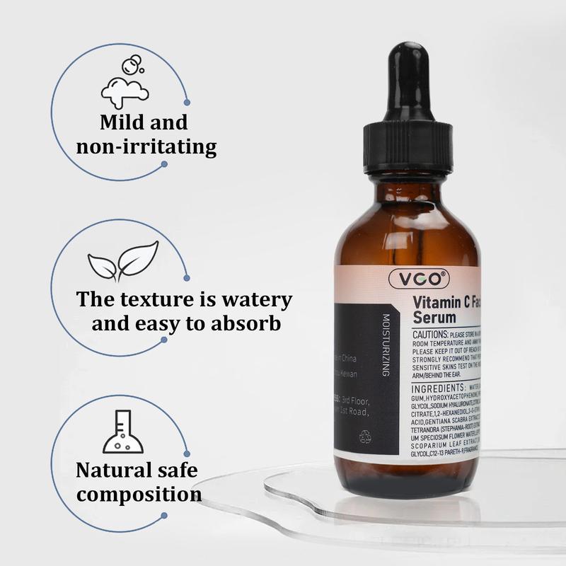 VGO Snail Mucin 92% Moisturizer Vitamin C serum 30ml 60ml Facial Cleanser of Double Care and Effets Three-In-One Set Skincare Repairing Cleanser for face facial cleanser for acne gentle skincare skincare products  Facial Skin Care Set