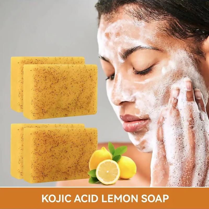 3PCS,2PCS,1PCS Turmeric Kojic Face and Body Soap - All Natural Skincare for Daily Use - Lemon