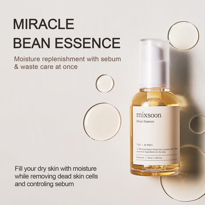 [mixsoon Official Shop] Bean Essence(1.69 Fl. Oz, 50ml) + Bean Cream (1.69 Fl. Oz, 50ml) | Natural Fermented Soybean Essence for Glass Skin Korean