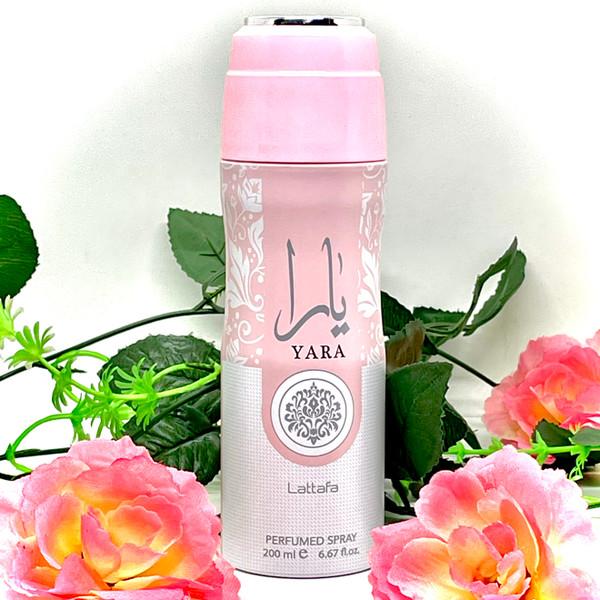 Yara Perfumed Body Spray Deodorant by Lattafa 200ml Bottle Body Care Floral