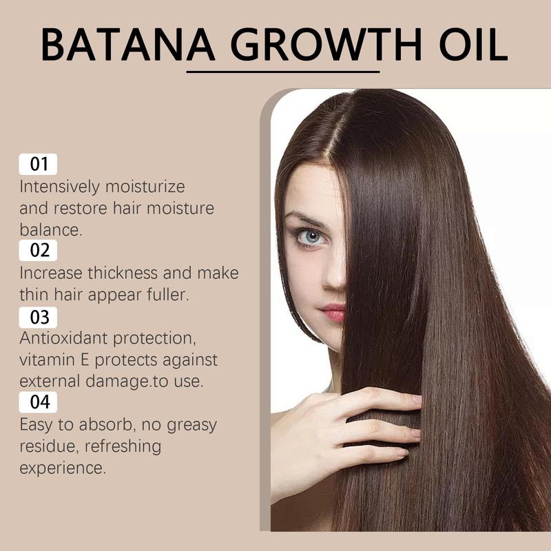 Batana Oil Hair Serum, 2 Counts Hair Strengthening Oil, Moisturizing Hair Oil for Dry & Damaged Hair, Hair Care Product for Men & Women