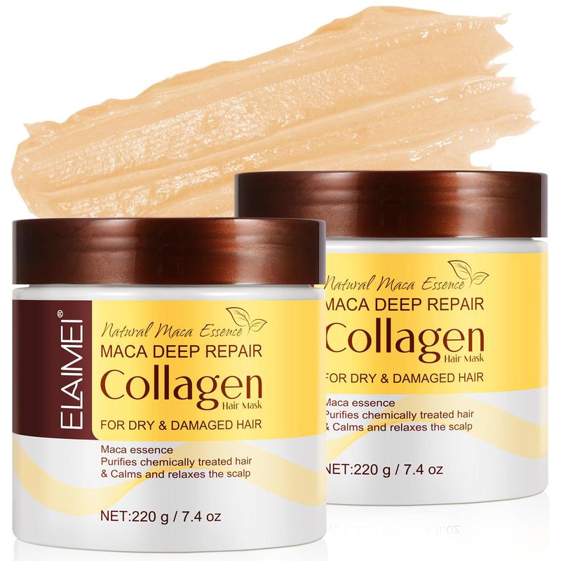 Collagen Hair Mask, Deep Moisturizing Hair Mask, Hair Care & Styling Product for Dry & Damaged Hair, Suitable for Women & Men