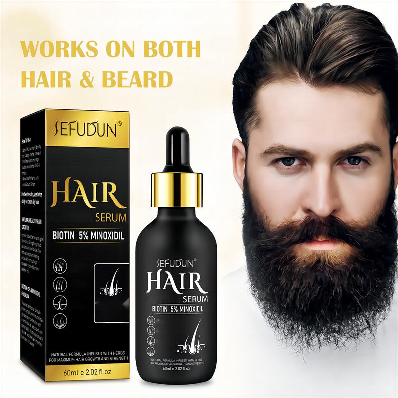 Sefudun 5% Minoxidil Hair Serum (60ml   2.02fl. oz) for Haircare and Comfort