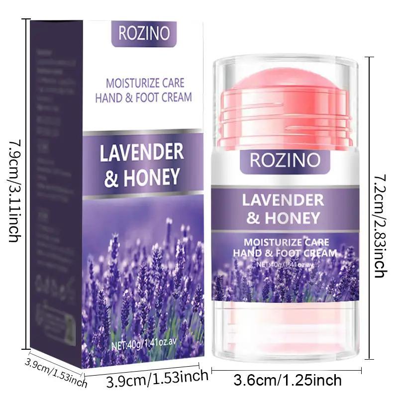 Lavender & Honey Moisturizing Hand and Foot Cream Stick, Hydrating and Nourishing Hand Lotion, Deep Moisturizing Skin Care Product for Women & Men