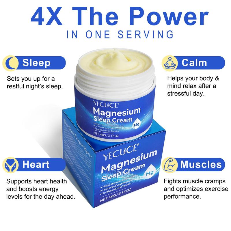 Magnesium Oil Cream, Natural High-quality Pure Magnesium Oil Cream, Soothing Body Moisturizer, Skin Care Product for Women & Men