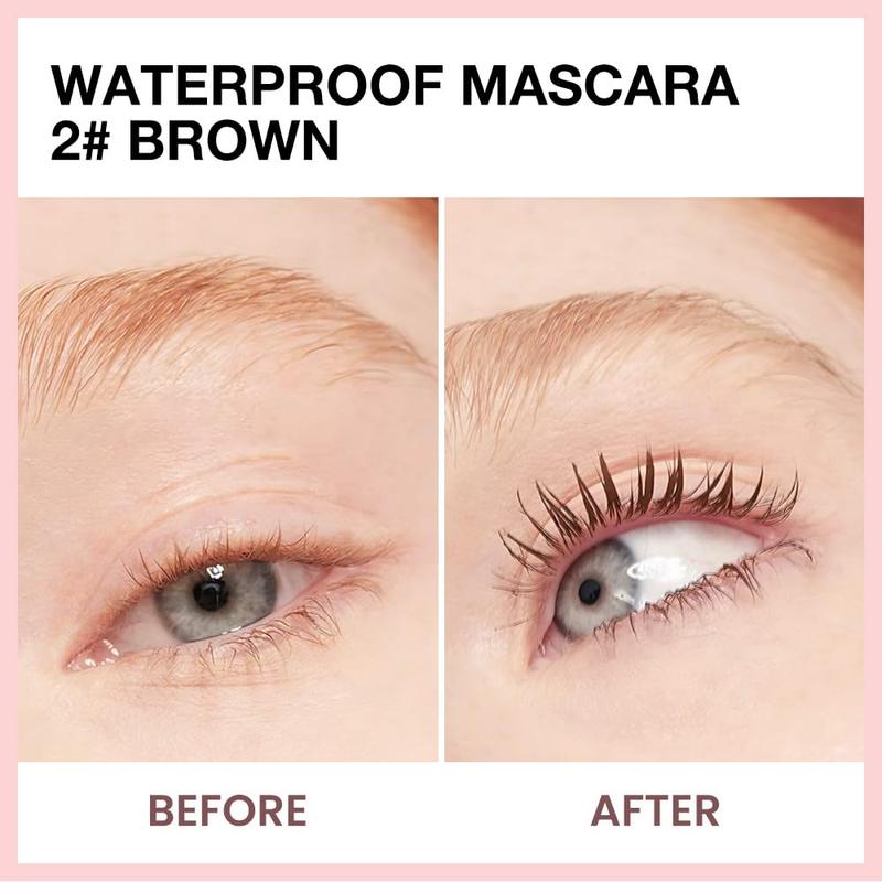 Limitless Lah Mascara, Waterproof, Flake & Smudge Resistant, Cruelty-Free, Nourishing Formula (Brown, 1pcs) Makeup