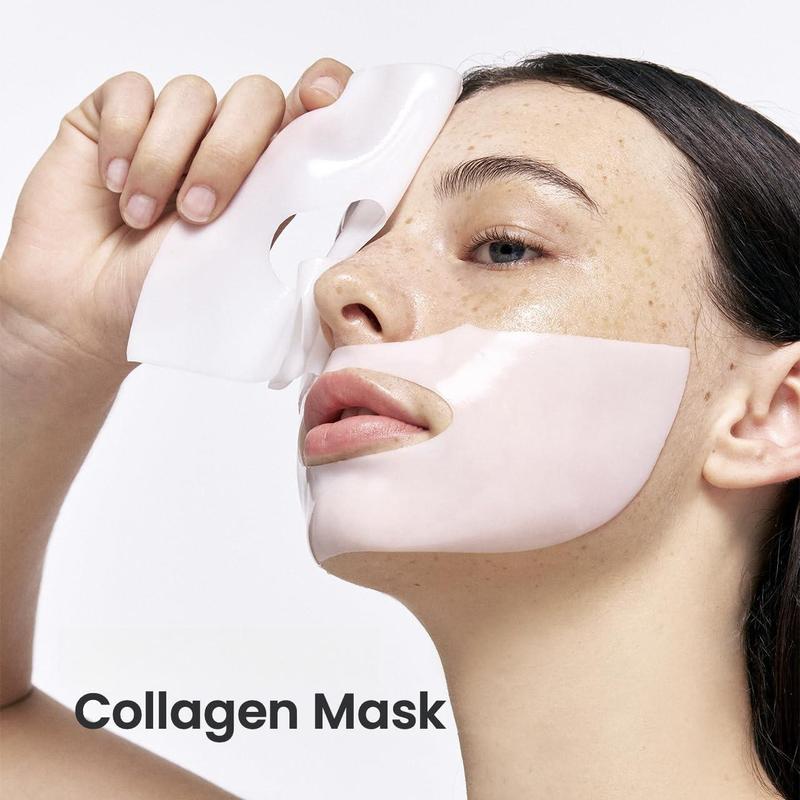 Collagen Facial Mask, 4 Counts box Deep Moisturizing & Brightening & Nourishing Facial Mask, Facial Skin Care Product for Women & Men