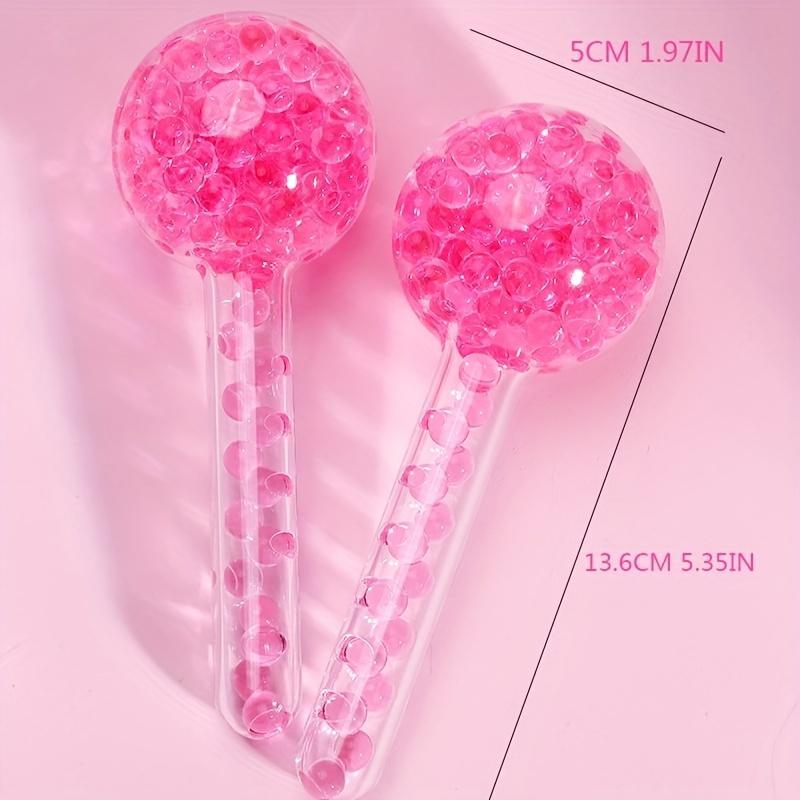 Ice Globes for Facials, 2 Counts Cooling Ice Balls for Face, Ice Roller Facial Massager, Freezer Ice Globes for Face Massage