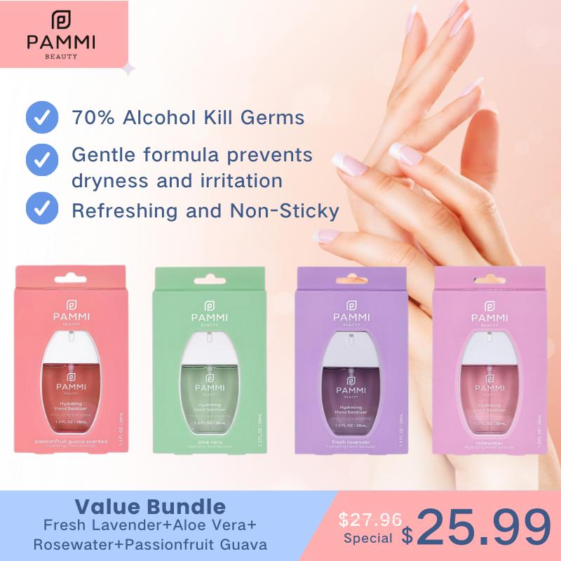 Pammi Beauty - Hydrating Hand Sanitizer Rosewater spray sanitizer