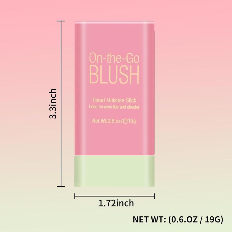 Multi-Use Blush Stick – Waterproof & Long-Lasting Tinted Moisturizer for Cheeks, Lips, and Eyes – Lightweight, Smooth Blending Formula for a Natural, Radiant Finish