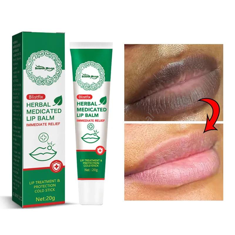 Herbal Lip Cream Cold Sores Treatment Lip Repair Anti Lip Wrinkles Anti-dry Cracking Exfoliating Scrub Moisturizing Lip Oil Balm honey lip