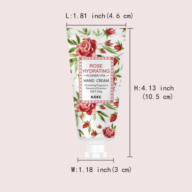 Natural Plant Fragrance Moisturizing Hand Cream, 35g Nourishing Hand Cream, Hydrating Hand Lotion for Dry Cracked Hands, Exfoliating Hand Care Product for Women & Men