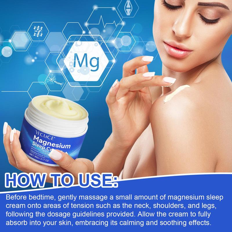 Magnesium Oil Cream, Natural High-quality Pure Magnesium Oil Cream, Soothing Body Moisturizer, Skin Care Product for Women & Men