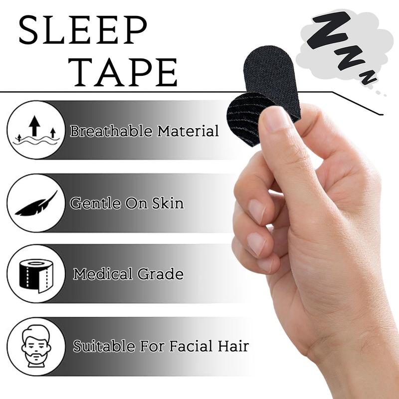 30 Pack Anti Snoring Mouth Tape -Oral tape (pack of 30 ), black soft-grade fabric, anti-snoring, sleep-improving breathing patch Hypoallergenic and Skin-Friendly - Gentle Comfort Skincare for Restful Sleep - Black Friday Christmas