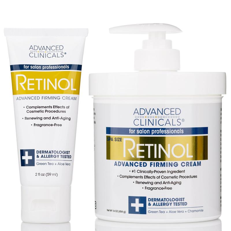 Advanced Clinicals Retinol Firming Cream + Retinol Firming Travel Size Cream (No Added Fragrance)