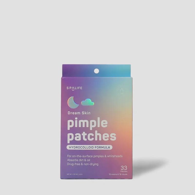 SpaLife Dream Skin Pimple Patches - Hydrocolloid Formula - All Skin Types - 33 Cloud and Moon Patches - Absorbs Impurities, Dirt and Oil - Non-drying Skincare Skin Repair - Promotes Healing and Moisture Acne Gel Redness facewash luxe lipoil cute