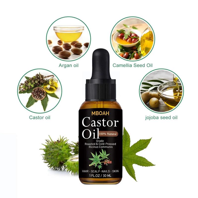 Organic Castor Oil for Hair, Eyelash & Eyebrow, Moisturizing & Hair Care Product for Women & Men, Christmas Gift