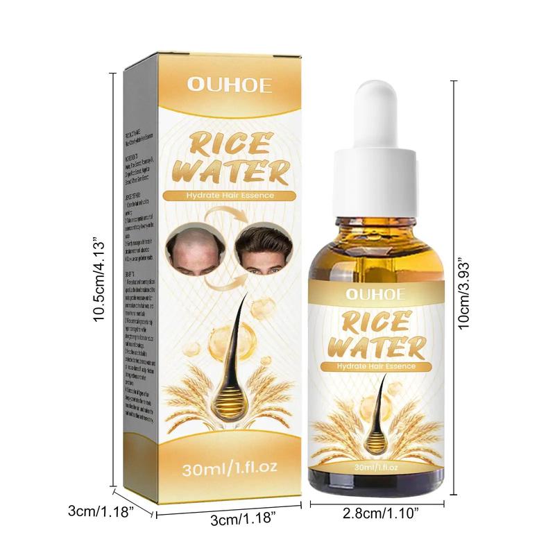 Summer Rice Water Hair Essence, 1 Count Scalp Massage Serum, For Helping Thicken And Hydrate Hair Smoothing Relieve Dryness