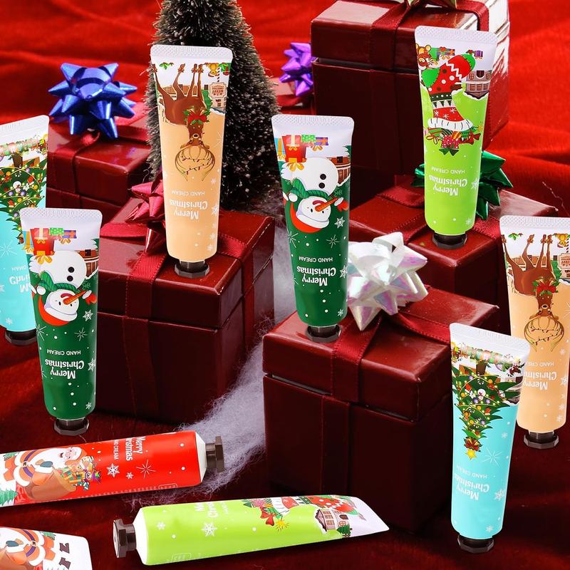 Christmas Hand Cream Set For Women, 10 Pack Mini Hand Lotion Travel Size Bulk For Dry Cracked Hands, Moisturizer Hand Cream For Stocking Stuffers and Christmas Decorations