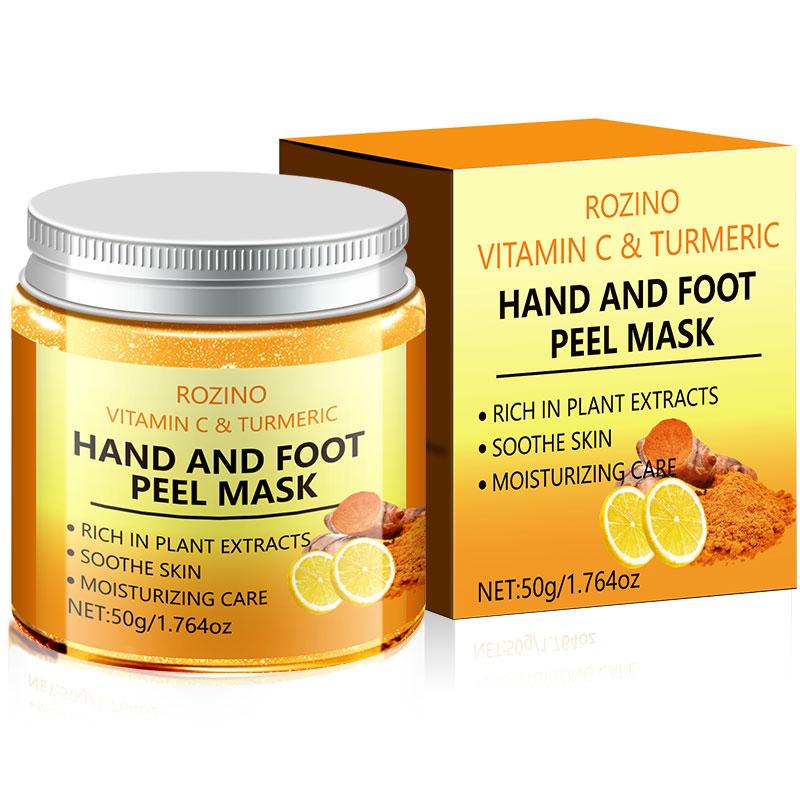 Vitamin C and turmeric hand and foot masks brighten skin tone, remove dead skin, Smooth and soft, Deep moisturizing care, Gentle skincare