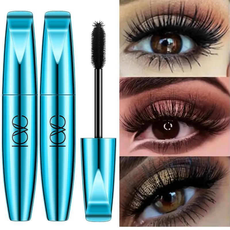 Waterproof 4D Fiber Mascara, 1 Count Long Lasting Eyelash Extensions Mascara, Eye Lashes Lengthening Volumizing Defining, Professional Eye Makeup Products, Christmas Gift