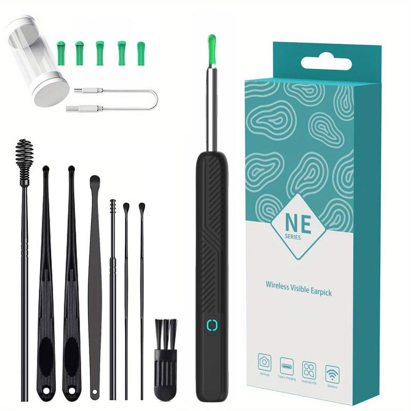 Wireless Visual Earpick, 1 Box LED Wax Removal Tool Picking Stick with Ear Pick Heads, HD Camera Smart Ear Wax Remover Ear Cleaning Pick Tool