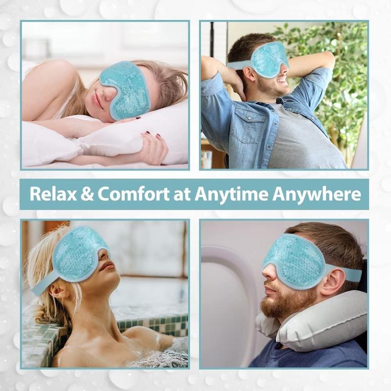 Gel Eye Mask for Hot & Cold, Reusable Ice Eye Mask, Eye Patch for Sleeping, Cooling Eye Cover