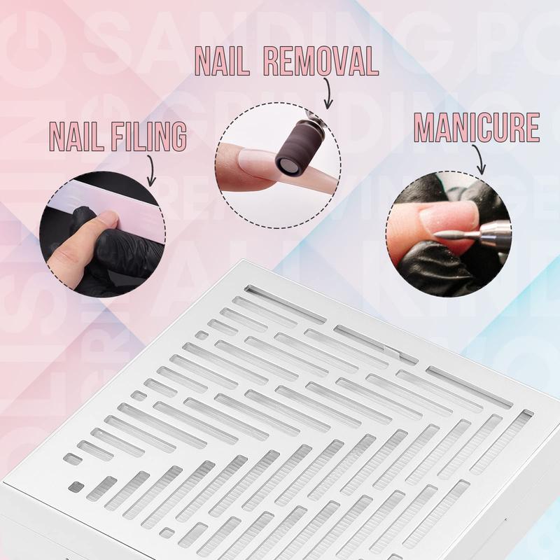 [FREE SHIPPING] Makartt Rechargeable Nail Dust Collector Machine Ultra Thin Nail Vacuum Dust Collector for Acrylic Nails Drills Portable SYMPHONEE Nail Dust Extractor with Reusable Filter White Cutics Nail Art Manicure Nail Care