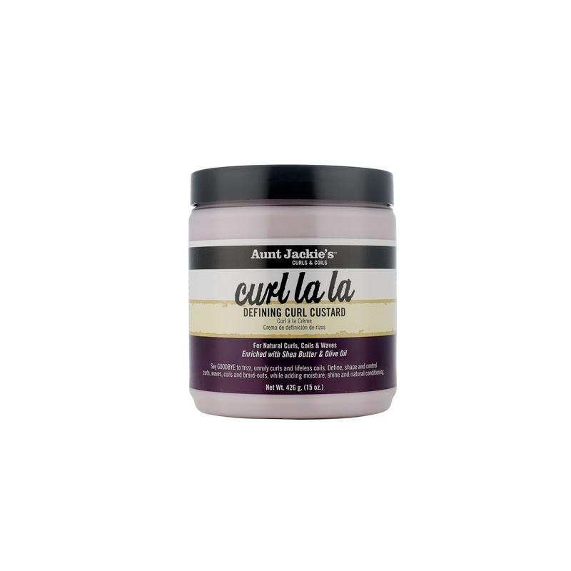 Aunt Jackie's Curl La La Moisturizing Shine Enhancing Hair Defining Custard Cream, 15 oz - Gel Haircare Hydrating Olive