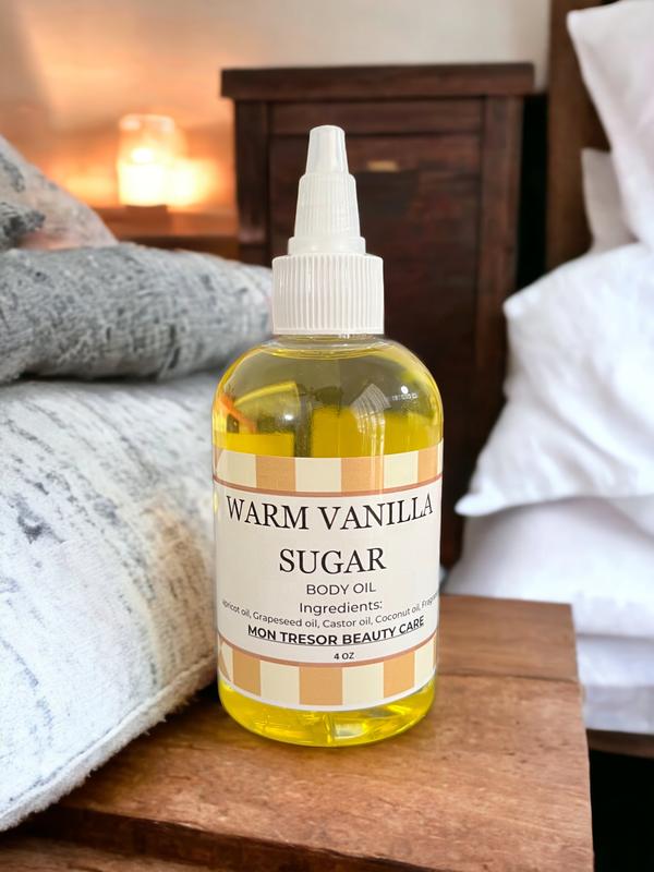 Warm Vanilla Sugar Body Oil, moisturizer, hydrating, warm, sweet vanilla, jasmine, musk caramelized vanilla sugar, sandalwood, cruelty free, vegan friendly Moisturizing Gentle Body Care Daily Scent Aroma Moisture Sensitive Scented