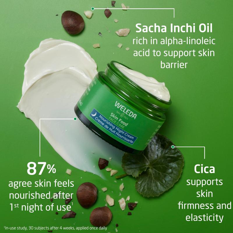 Weleda Skin Food Face Care Nourishing Night Cream - Plant Rich Moisturizer with Hydrating Squalane to Nourish Skin Overnight