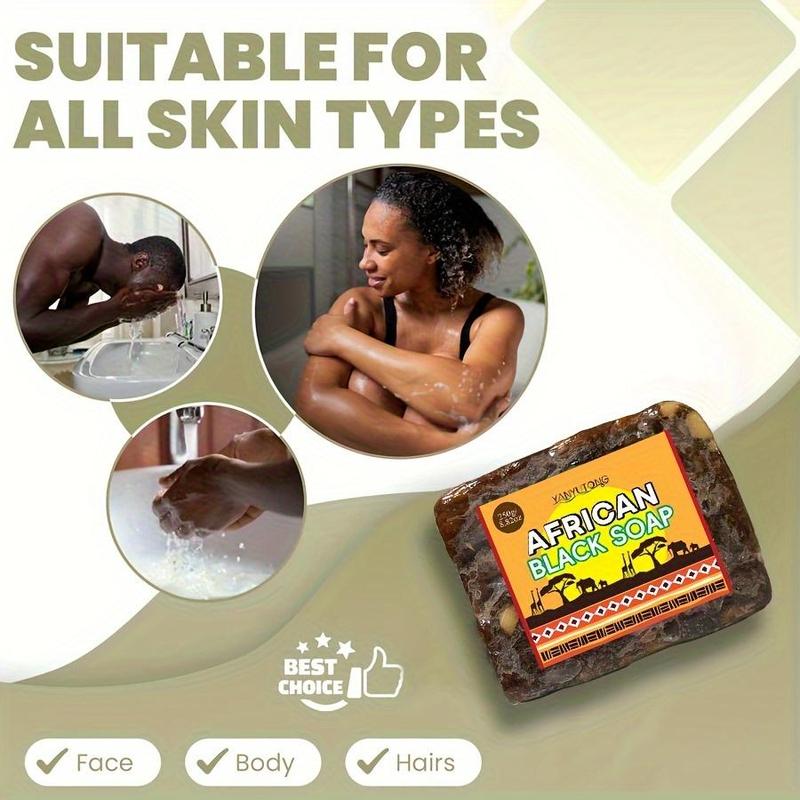 African Black Soap, Moisturizing Cleansing Soap Bar, Hydrating Body Wash Soap for Face & Body, Body Care Product for Women & Men