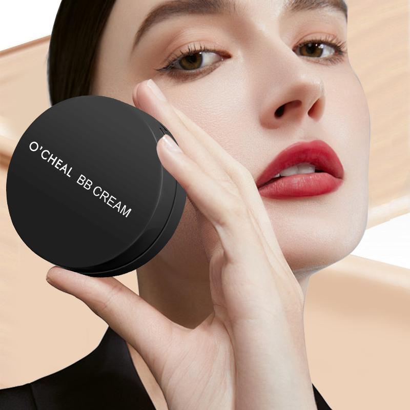 Long-lasting Concealer Cushion Compact, 1 Box Waterproof Full Coverage Air Cushion BB Cream, Cosmetic Product for Women & Girls