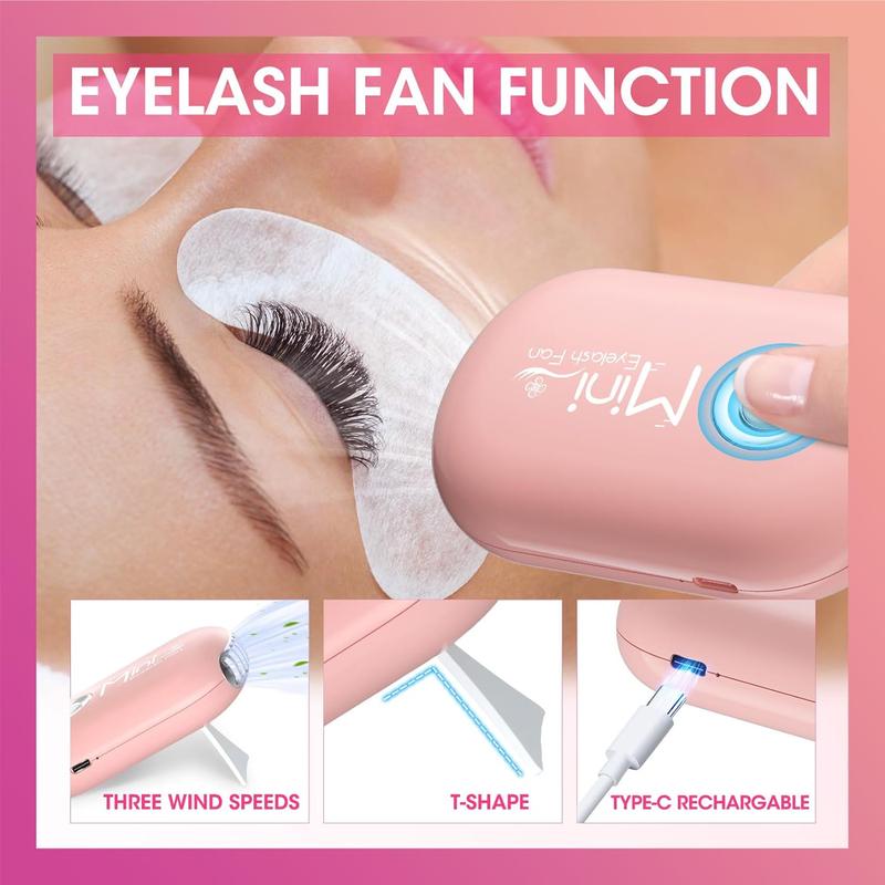 Lash Shampoo for Lash Extensions,2.11Floz Eyelash Extension Cleanser Lash Fan Dryer with Lash Cleaning Kit Unique Gift Ideas for Women,Christmas Gifts for Mom Sister Friend Wife Home Use