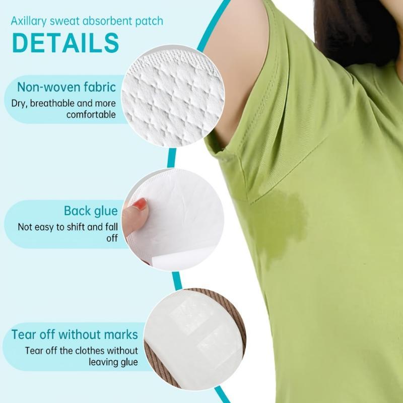 Breathable Armpit Sweat Pads, 30pcs Disposable Underarm Absorption Sweat Pad, Invisible Armpit Sweat Pad Shields, Absorbent Antiperspirant Sticker Patches