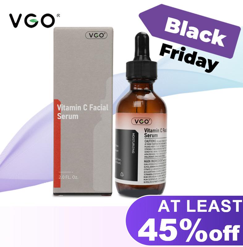 VGO Vitamin C Facial Serum + Snail Mucin 92% Moisturizer + Double Barrel Cleanser