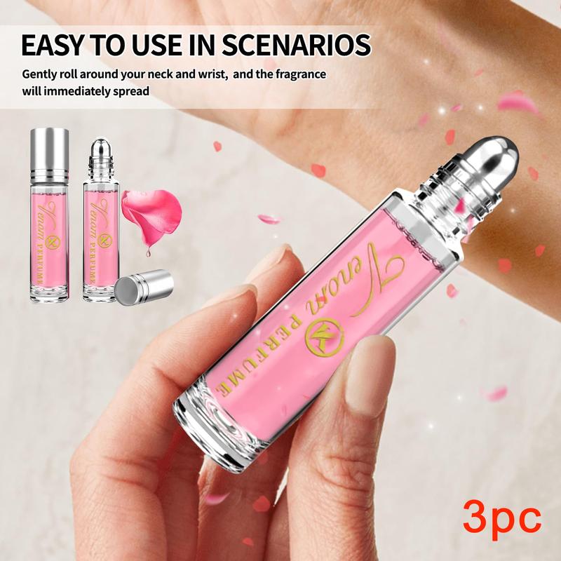 Women's Perfume, Roll-On Perfume, Fresh Long Lasting Portable Perfume (3 Pieces)