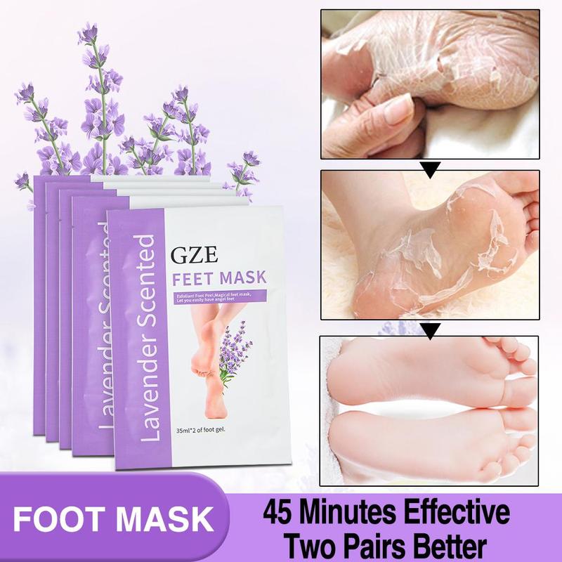 Foot Peeling Mask, Flower Scented Moisturizing & Exfoliating Foot Care Mask, Pedicure Foot Skincare Products