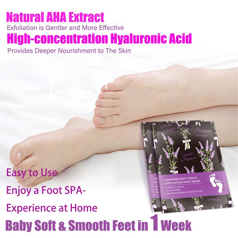 Foot Peeling Mask Lavender Exfoliating Foot Peel Mask For Women & Men Christmas Gift Nail