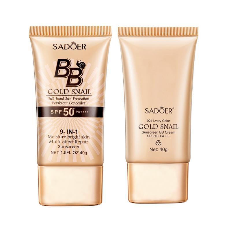 Long-lasting Golden Snail Bb Cream, Natural Look Liquid Concealer Foundation, Skin Color Corrective Makeup Cream, Lightweight Facial Makeup Products