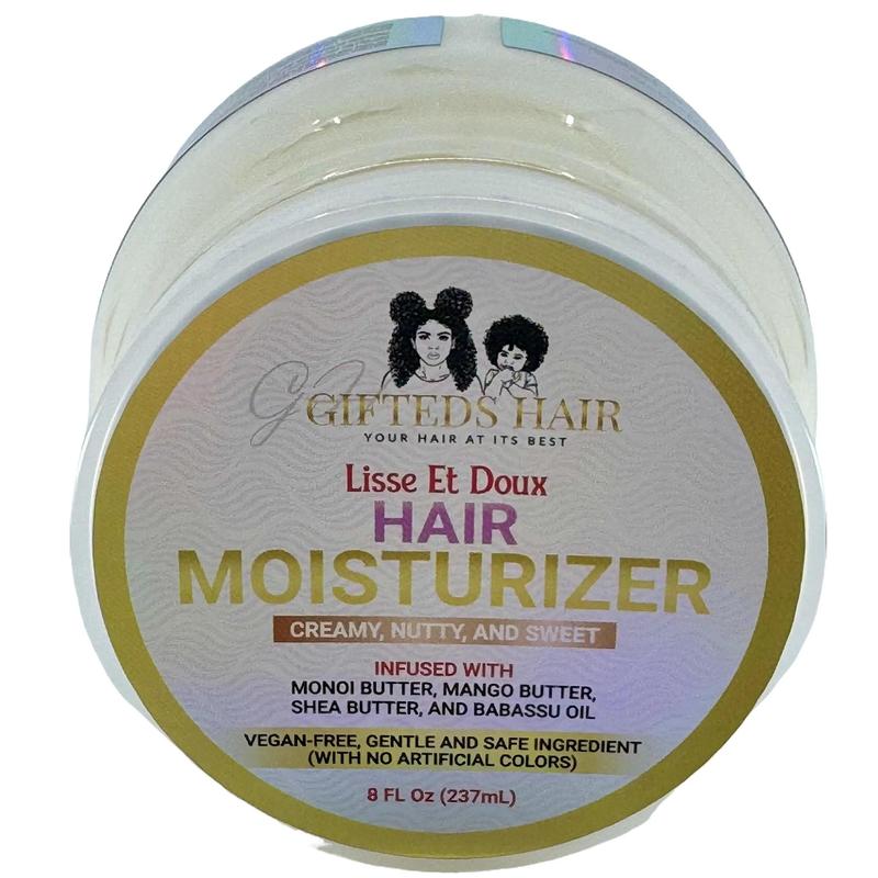 Gifted Cosmetics Lisse et Doux Hair Moisturizer with Monoi, Mango, Shea Butter and Babassu Oil, Phthalate, PEG, Dye and Paraben-Free Haircare Smooth