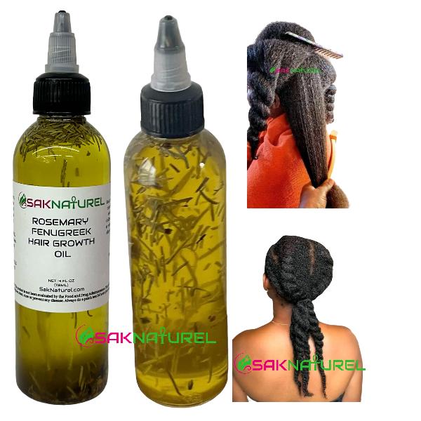 SakNaturel Extra Strength Rosemary Fenugreek Hair Growth oil - Long Hair - Thick Hair - Fast Hair Growth - Ayurverdic Hair growth oil - Rosemary Hair Oil - Hibiscus Hair growth oil - Indian Hair Growth oil - Chebe Hair Growth Oil Organic - Herbal Haircare