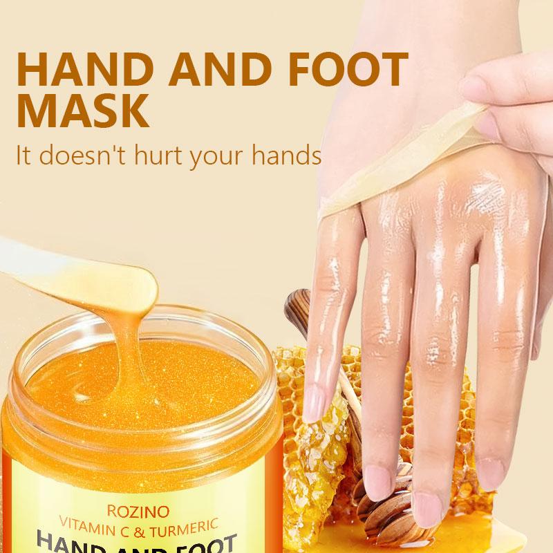 Vitamin C and turmeric hand and foot masks brighten skin tone, remove dead skin, Smooth and soft, Deep moisturizing care, Gentle skincare