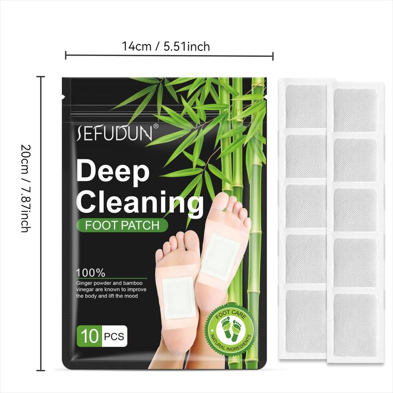 Bamboo Charcoal Foot Patch Set, Deep Cleansing Foot Patch, Natural Foot Patch, Foot Care Product for Men & Women