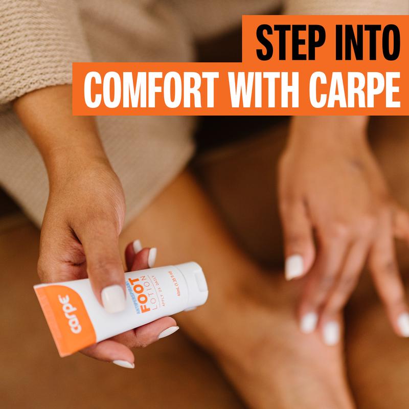 Carpe Antiperspirant Foot Lotion - Effective Formula with No Residue for Foot Odor Control